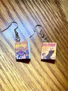 Miniature Harry Potter Book Earrings